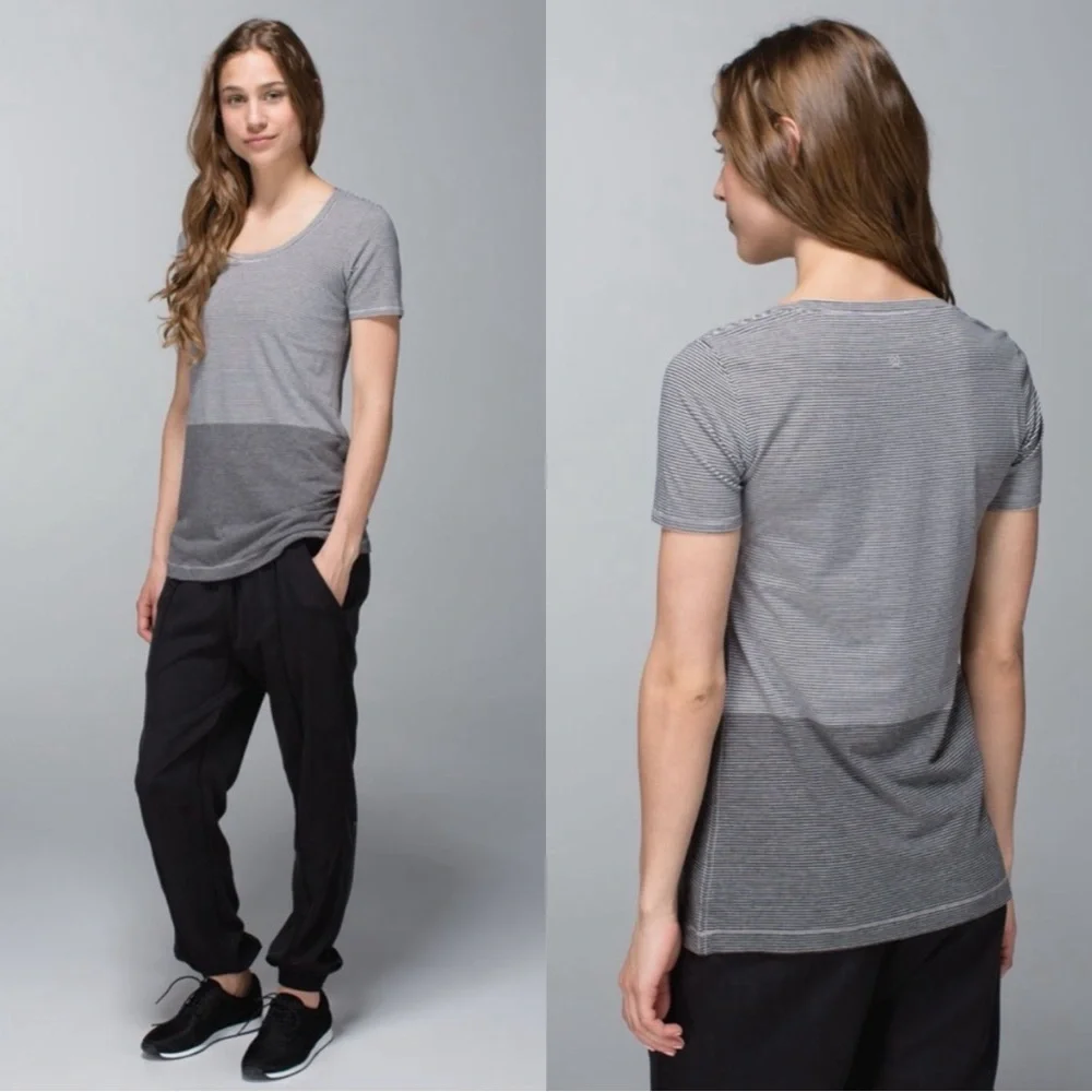 Lululemon Every Yogi Tee Tonka Tee Engineer‎ Heathered Multi Size 4 P2P 16”